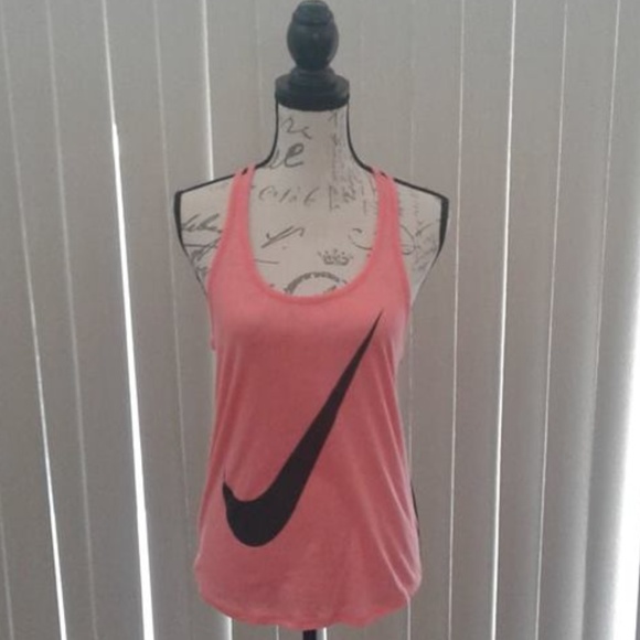 Nike Tops - Nike Dri Fit Coral & Black Workout Tank Top SZ M
